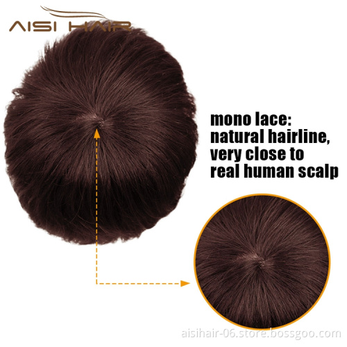 Aisi Hair Double Drawn Raw European No Glue No Gel Short 100% Real Wholesale Human Hair Wigs Colored